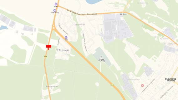 Billboard B in Vishgorod автомобільна дорога Р-02 “Київ-Іванків-Овруч”, 400 м. до повороту на вул. Богатирська scheme