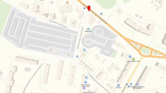 Citylight B in Vishgorod Vst. Soludenka, bila budinku Soludenka, 13-B scheme