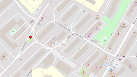 Billboard A in Vishgorod st. Kurguzova,  navproti budinku Kurguzova,11 na rozdilovij smuzi (trikutniku) scheme