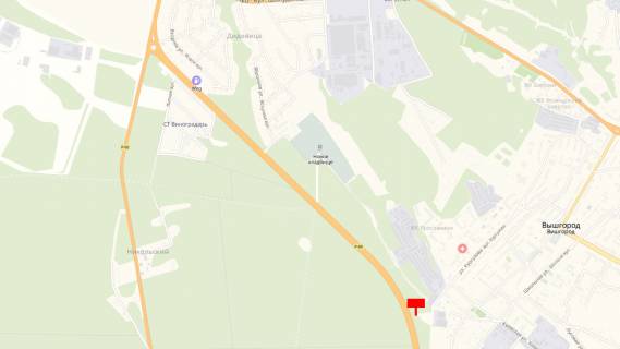 Billboard B in Vishgorod, 6x3  avtomobil'na doroga R-69 "Kiiv-Visgorod-Desna-Cernigiv", 200 m. vid dorozn'ogo znaku "Visgorod"  u napramku avtomobil'noi dorogi R-02 "Kiiv-Ivankiv-Ovruc" (S. Novi Petrivci), pravoruc scheme