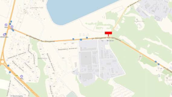 Billboard + in Vishgorod na povoroti z st. Mezigirs'kij na st. Soludenka, u napramku avtomobil'noi dorogi R-02 "Kiiv-Ivankiv-Ovruc", pravoruc scheme