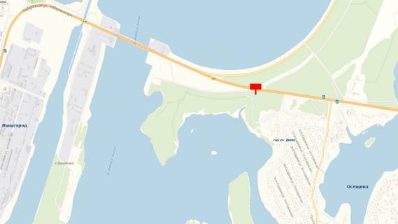 Billboard A in Oseshchina, 6x3  avtomobil'na doroga R-69 "Kiiv-Visgorod-Desna-Cernigiv", 200 m. pisla povorotu na s/o "Sadi Dnipra", pravoruc, u napramku z m. Visgorod u s. Hotanovka scheme