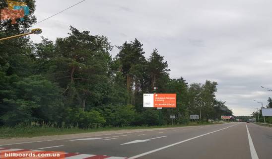Billboard B in Vishgorod, 6x3  avtomobil'na doroga R-02 "Kiiv-Ivankiv-Ovruc",350 m. do povorotu do m. Visgoroda z m. Kieva (pl. Sevcenka), pravoruc Photo 1
