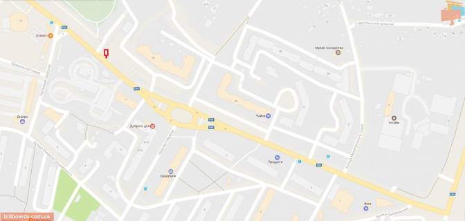 Citylight A in Vishgorod St. Soludenko, vozle doma Soludenko, 6-G (magazin Tvoa Osela) scheme