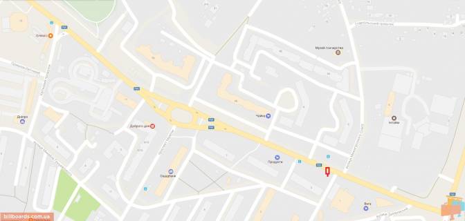 Citylight A in Vishgorod St. Soludenko, pered povorotom na st. Soludenko, 3 scheme