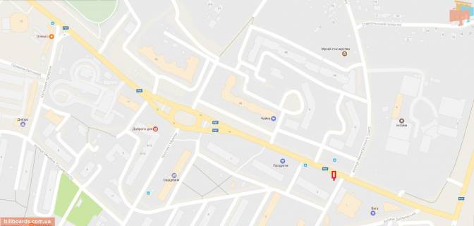 Citylight B in Vishgorod St. Soludenko, pered povorotom na st. Soludenko, 3 scheme