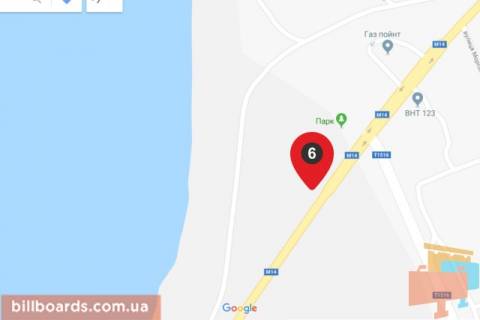 Billboard B in Kobleve, 6х3  trassa M14 -srazu za s.Koblevo scheme