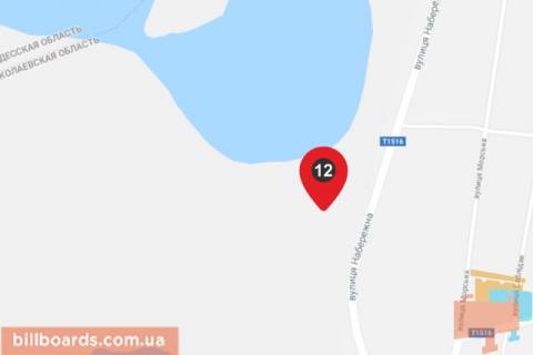 Billboard B in Kobleve, 6х3  trassa T1516 -st.Nabereznaa bord 2 scheme