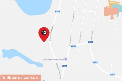 Billboard B in Kobleve, 6х3  trassa T1516 -st.Nabereznaa bord 3 scheme