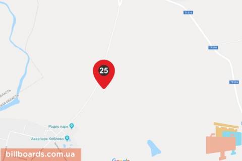 Billboard B in Kobleve, 6х3  mezdu kurortnoj zonoj i selom scheme