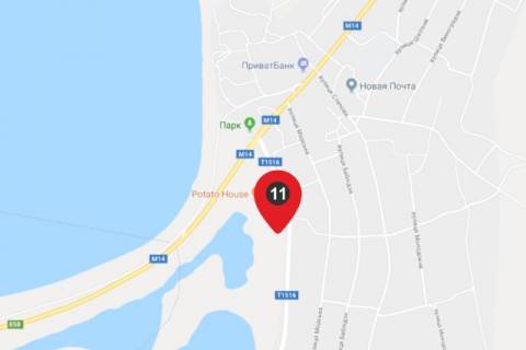 Billboard A in Kobleve, 6х3  trassa T1516 -st.Nabereznaa bord 1 scheme