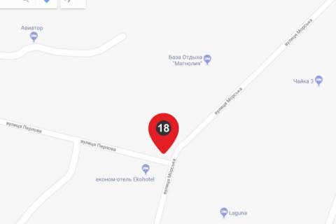 Billboard A in Kobleve, 6х3  Peresecenie St.Morskoj i Perlova (topol) scheme