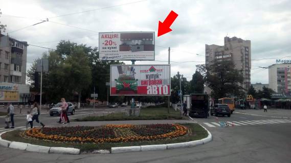 Billboard A in Kremenchuk, 3х6  st.Kiivs'ka - av. Svobodi Verh do Kieva Photo 1