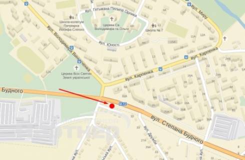 Billboard A in Ternopil, 3х6  S. Budnogo scheme