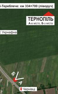 Billboard B in Ternopil, 3х6  trasa Ternopil'-Cernivci scheme