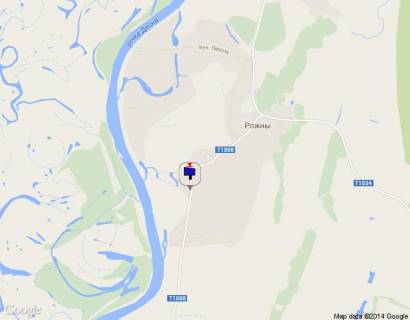 Billboard A in Rozhni s. Rozni, za 400m do avtobusnoi zupinki ta povorotu na kladovise scheme