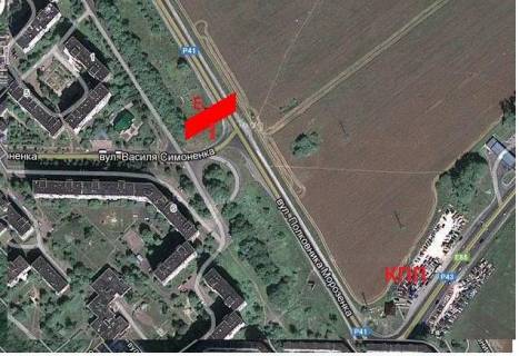 Billboard A in Ternopil, 3х6  st. V. Simonenka - TRC Podolani scheme