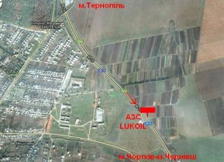 Billboard B in Mishkovichi, 3х6  Cernivec'ka trasa 4 B (z mista) navproti Lukojla scheme