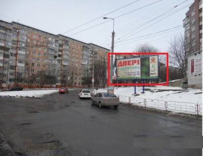 Billboard A in Ternopil, 3х6  kil'ce st. Zluki - st. Tarnavs'kogo (zprava) Photo 1