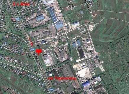 Billboard B in Ternopil, 3х6  st. Brodivs'ka 3 B (v misto) v Bilij scheme