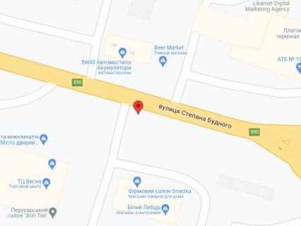 Billboard B in Ternopil, 3х6  st. S. Budnogo - m-n "Bilij Lebid'" - rinok Zahidnij scheme