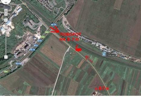 Billboard A in Ternopil, 3х6  Viizd z V. Gaiv - Ternopil' scheme