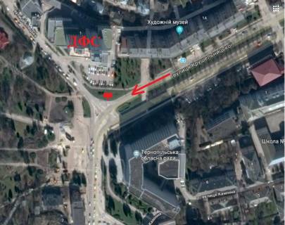 Billboard A in Ternopil, 3х6  st. S. Krusel'nic'koi - naproti DFS scheme