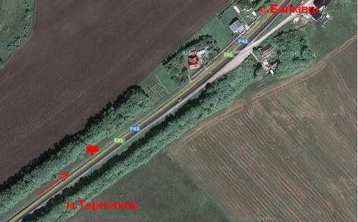 Billboard B in Ternopil highway, 3х6  Kremenec'ka trasa 7 B  (z  mista) scheme