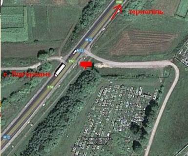 Billboard B in Ternopil highway, 3х6  Berezans'ka - Pidgorodne B (z mista) scheme