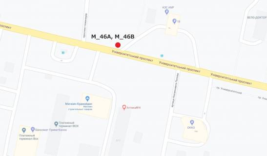 Billboard A in Kropyvnytskyi (Kirovograd), 3x6  prospekt Universitets'kij (zapravka ANP, Epicentr) scheme