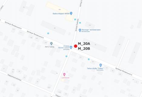 Billboard B in Kropyvnytskyi (Kirovograd), 3x6  st. Anovskogo- st. Usakova(po napravleniu k Evropejskomu rynku)NEW!!! scheme