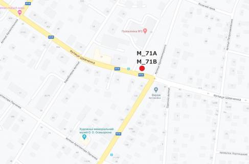 Billboard A in Kropyvnytskyi (Kirovograd), 3x6  st. Sevcenka - st. Kropivnic'kogo (poliklinika No3) scheme