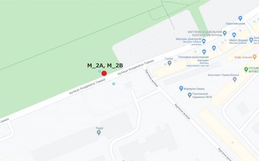 Billboard B in Kropyvnytskyi (Kirovograd) st. Geroiv Ukraini - Dendropark (navprotiv Radiy Led) scheme