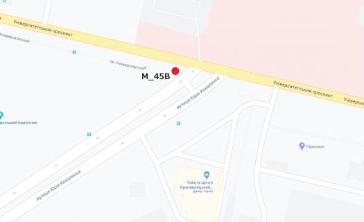 Billboard A in Kropyvnytskyi (Kirovograd) st. Evgena Tel'nova-st.U.Kovalenka (universitet "KISM") scheme