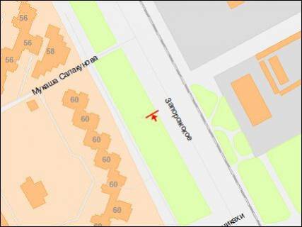 Billboard B in Dnipro (Dnipropetrovsk), 3х6  Zaporozskoe sosse, 60 - Panikahi st., v centr scheme