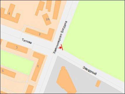 Backlight A in Dnipro (Dnipropetrovsk), 4х8  Bogdana Hmel'nickogo av. - Titova st. scheme