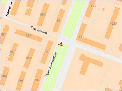 Billboard Р/П in Dnipro (Dnipropetrovsk), 3х6  Pola av., 92 - Gavrilenko st. scheme