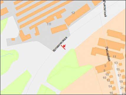 Billboard B in Dnipro (Dnipropetrovsk), 3х6  Kosmiceskaa st., oblastnaa detskaa bol'nica, iz centra scheme