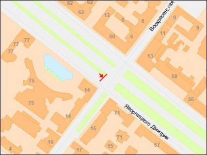 Scrolller, Scroll A in Dnipro (Dnipropetrovsk), 3,14х2,32  Avornickogo av. - Voskresenskaa st. - 218339 scheme