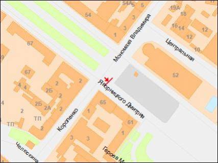 Scrolller, Scroll B in Dnipro (Dnipropetrovsk), 3,14х2,32  Avornickogo av. - Korolenko st. - 218375 scheme