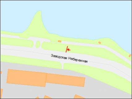 Billboard A in Dnipro (Dnipropetrovsk), 3х6  Zavodskaa Nabereznaa st., ahtklub "Priboj", iz centra scheme