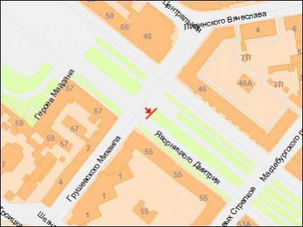 Scrolller, Scroll A in Dnipro (Dnipropetrovsk), 3,14х2,32  Avornickogo av.- Grusevskogo st. - 218380 scheme