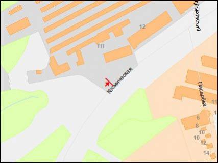 Billboard B in Dnipro (Dnipropetrovsk), 3х6  Kosmiceskaa st., oblastnaa detskaa bol'nica, iz centra scheme