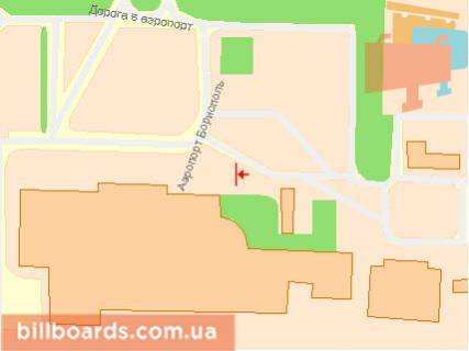 Citylight A in Boryspil, 1,2х1,8  Aeroport Borispol' doroga. Vozle terminala "B" scheme