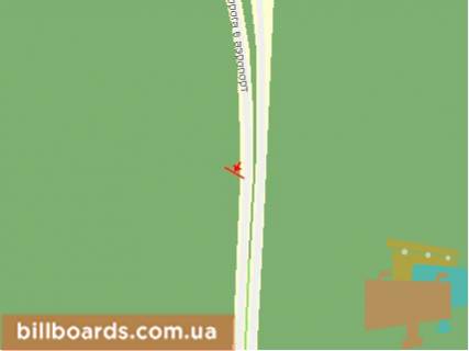 Billboard A in Boryspil, 3х6  Aeroport Borispol' doroga. Mezdu aeroportom i Borispol'skim sosse scheme