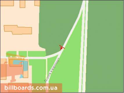 Billboard B in Boryspil, 3х6  Aeroport Borispol' doroga. Mezdu aeroportom i Borispol'skim sosse scheme