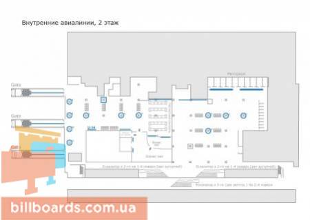 Non-Standard  in Boryspil, 5х1,2 м  Banner v zale ozidania vyleta  (vnutrennie rejsy) scheme