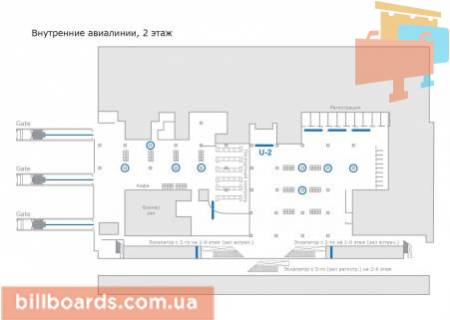 Non-Standard  in Boryspil, 8,3х3,03 м  Brendirovanie stekla  v zone registracii vyleta, sprava ot kontrola (vnutrennie rejsy) scheme