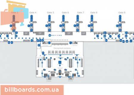 Non-Standard  in Boryspil, 3х2,5 м  Lajtboks v galeree vyleta (zona vyleta carternyh rejsov) scheme
