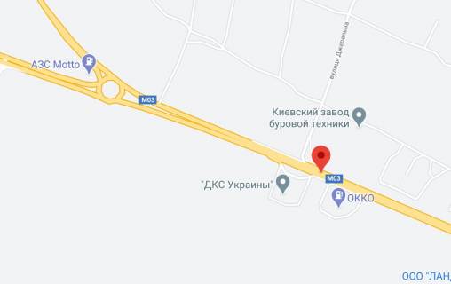 Non-Standard A in Ivankiv, 2х16  M-03 trasa Kiiv-Harkiv 45+300 km, Persij vid Borispola, s. Ivankiv, zupinka, AZS Vesta, AZS OKKO , gol. ofis DKC, napramok - v Kiiv scheme